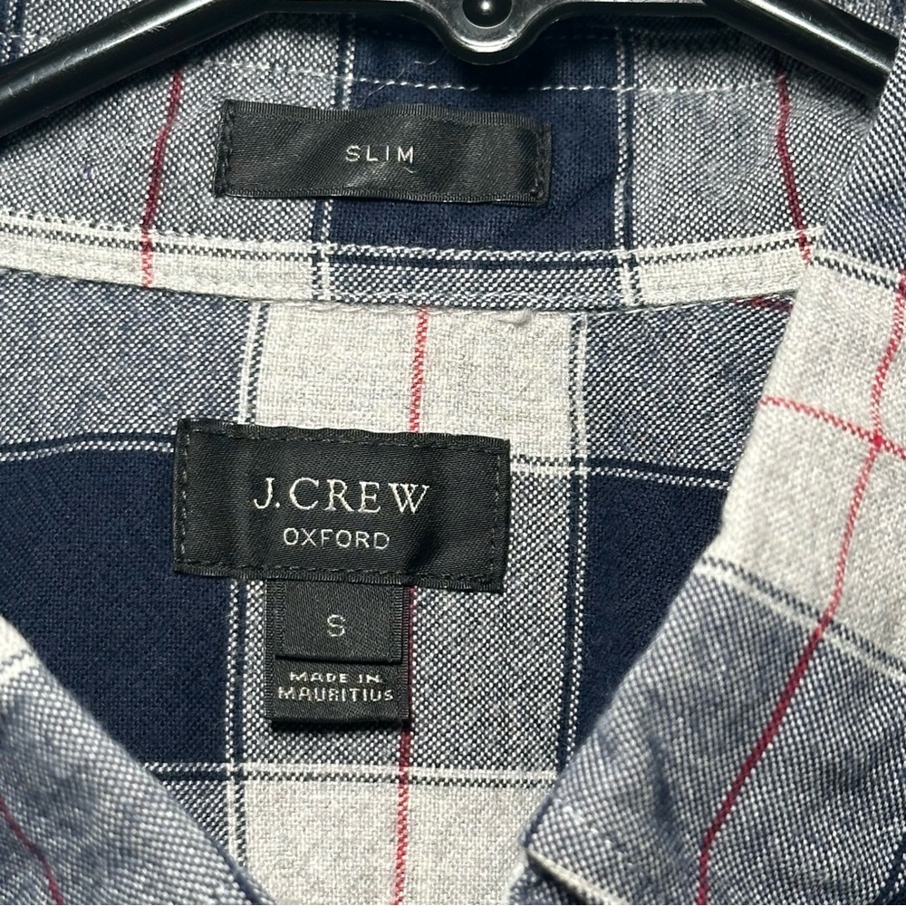 J. Crew Classic Oxford Slim Plaid Casual Button-Down Men's Everyday Shirt Sz S - Picture 4 of 11